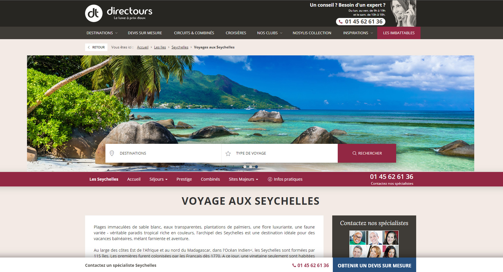 Dcouvrez nos plus belles slections de sjours aux Seychelles